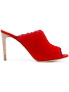 Giuseppe Zanotti Design Open Toe Mules - Red