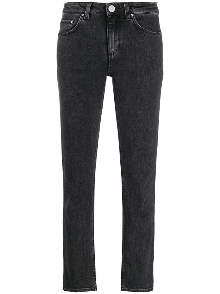 Toteme Cropped Straight Leg Jeans - Black