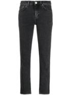 Toteme Cropped Straight Leg Jeans - Black
