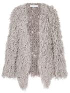 Ryan Roche Furry Cardigan - Grey