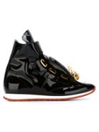 Vivienne Westwood Front Logo High-top Sneakers, Men's, Size: 42, Black, Leather/rubber/patent Leather