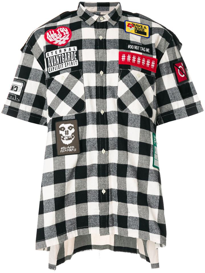 Maison Mihara Yasuhiro Checked Print Shirt - White