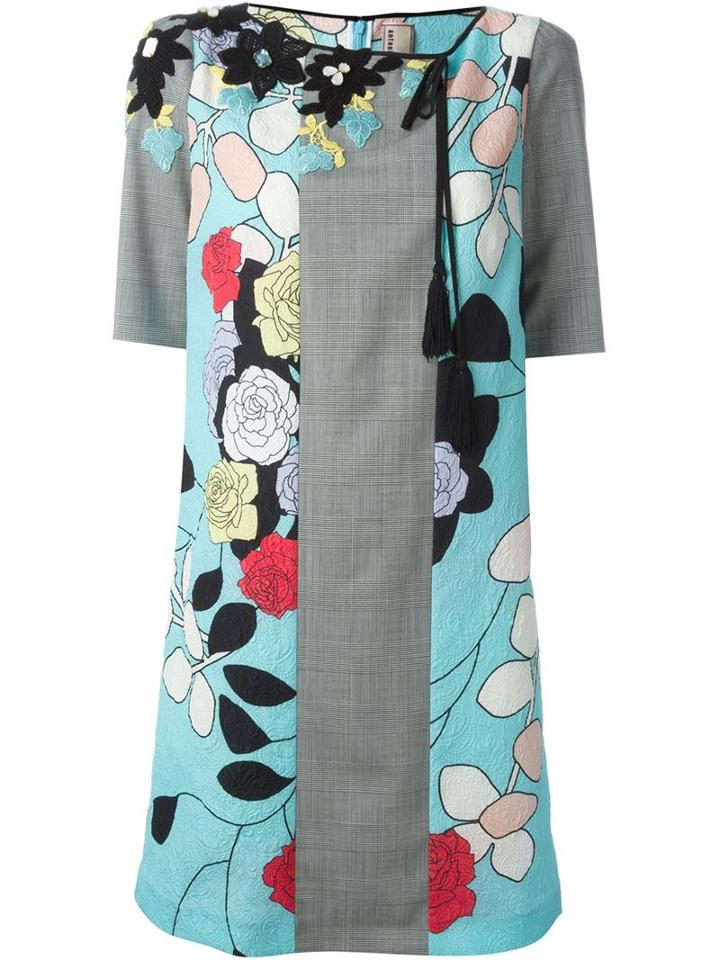 Antonio Marras Mixed Print Shift Dress