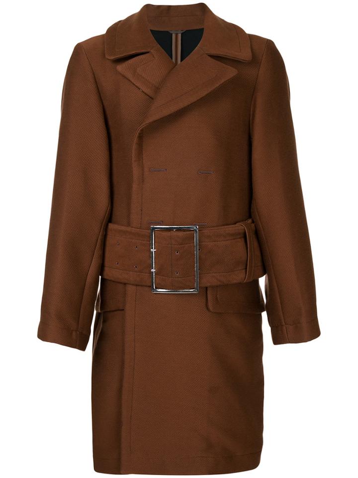 Maison Mihara Yasuhiro Belted Coat - Brown