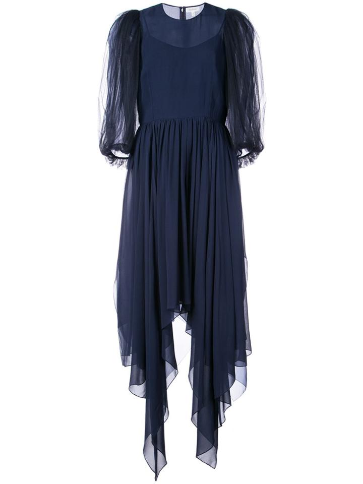 Delpozo Tulle Sleeve Midi Dress - 38 - Unavailable