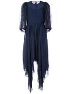 Delpozo Tulle Sleeve Midi Dress - 38 - Unavailable