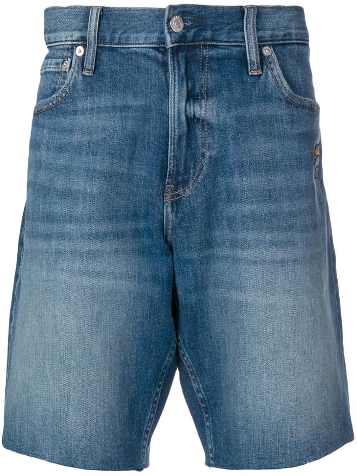 Calvin Klein Jeans Frayed Edges Denim Shorts - Blue
