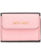 Miu Miu Colour Block Billfold Wallet - Pink