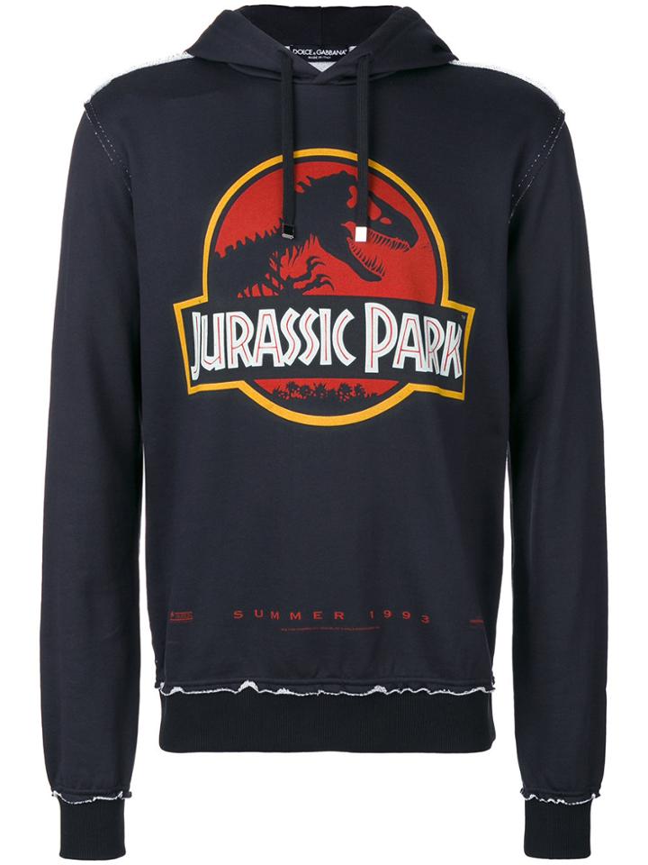 Dolce & Gabbana Jurassic Park Print Hoodie - Black