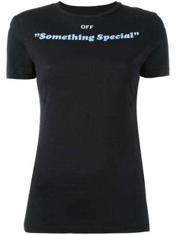 Off-white 'something Special' Print T-shirt, Size: Large, Black, Cotton/lyocell