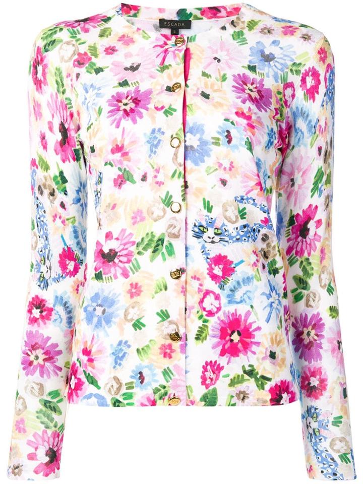 Escada Floral Cardigan - Pink