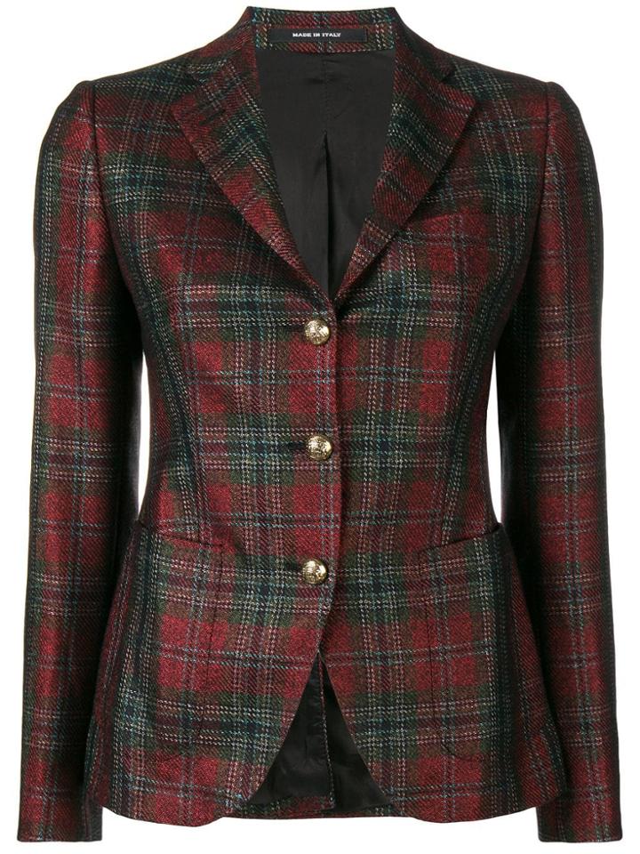 Tagliatore Tartan Blazer - Red