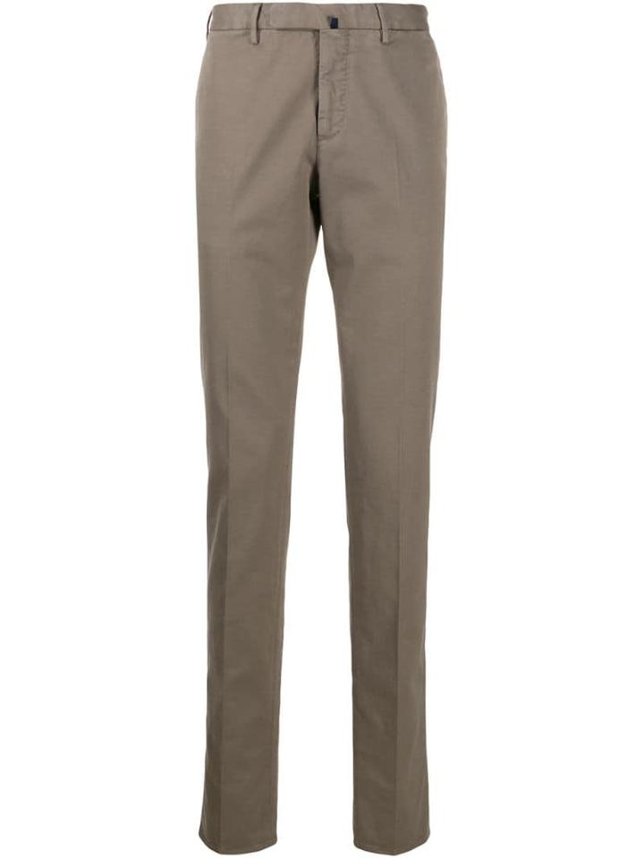 Incotex Concealed Front Fastening Regular Trousers - Grey