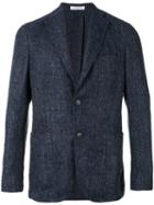 Boglioli Woven Two-button Blazer, Men's, Size: 50, Blue, Silk/cotton/linen/flax/cupro