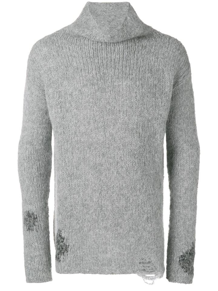 Thom Krom Ripped Detail Jumper - Grey