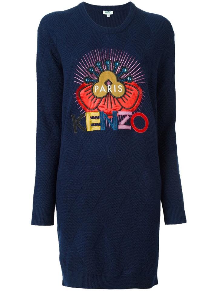 Kenzo 'tanami' Sweater Dress - Blue