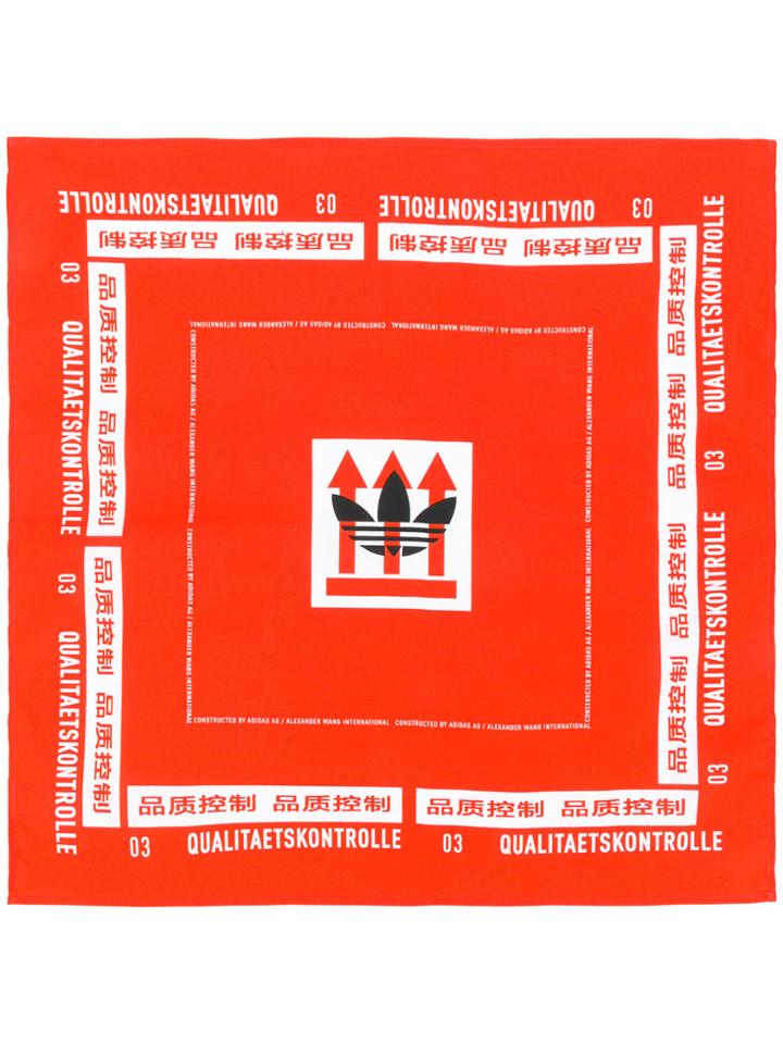 Adidas Originals By Alexander Wang Logo Print Bandana - Red