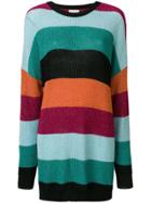 Laneus Striped Sweater Dress - Multicolour