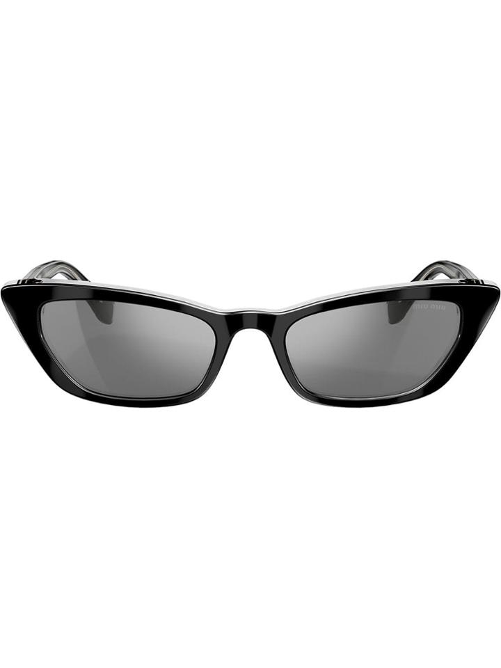 Miu Miu Eyewear Cat Eye Style Sunglasses - Black