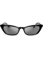 Miu Miu Eyewear Cat Eye Style Sunglasses - Black