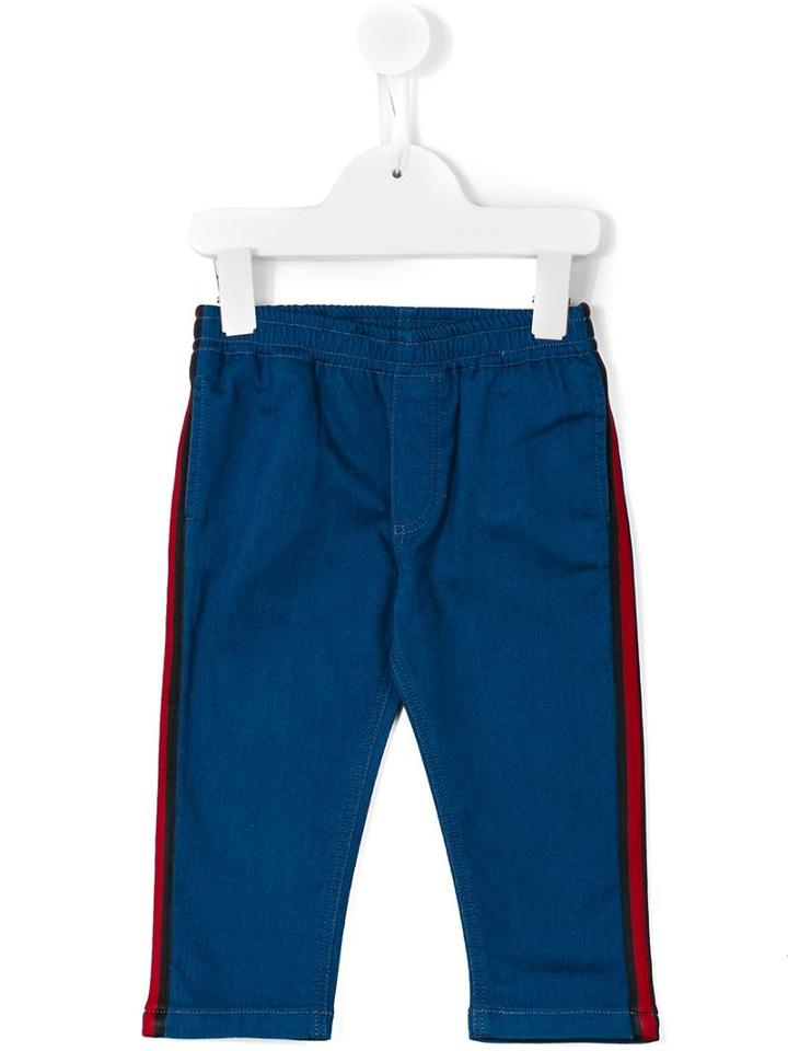 Gucci Kids Web Jeggings, Boy's, Size: 18-24 Mth, Blue