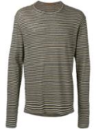 Barena - Striped Longsleeved T-shirt - Men - Linen/flax - L, Black, Linen/flax