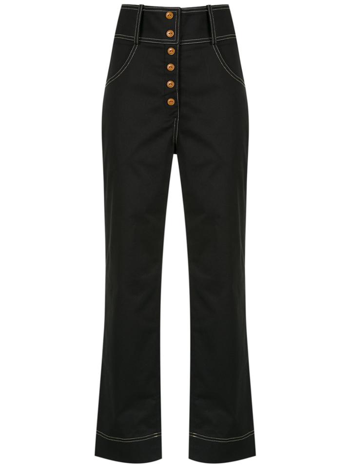Lilly Sarti Stitching Details Pants - Black