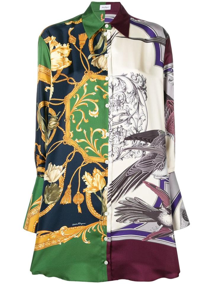 Salvatore Ferragamo Heritage Printed Shirt - Purple