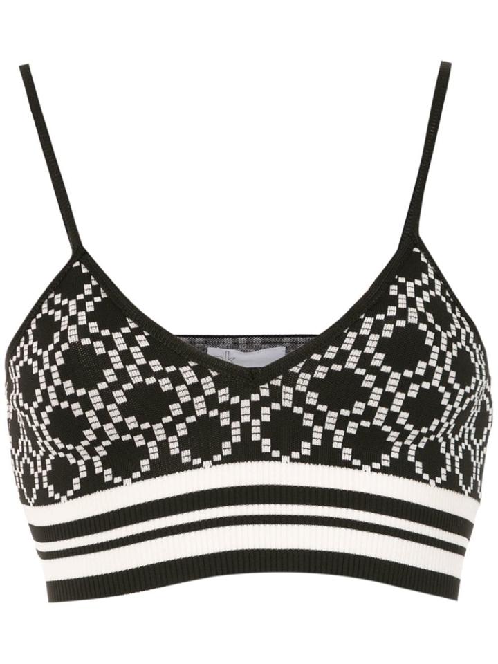 Nk Knitted Cropped Top - Black