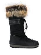 Moon Boot Fur-trimmed Snow Boots - Black
