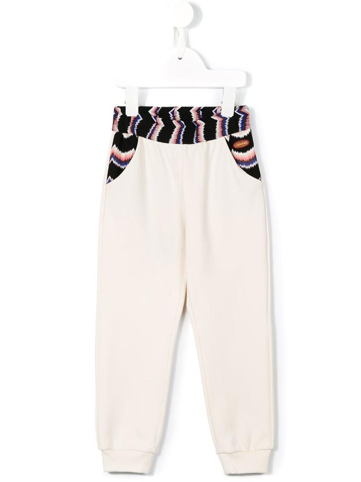 Missoni Kids Woven Panel Trousers, Girl's, Size: 10 Yrs, Nude/neutrals