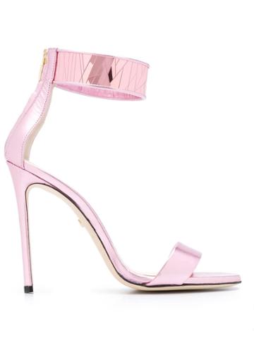 Grey Mer Leather Sandals - Pink