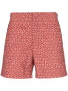 Orlebar Brown Bulldog Garda Print Swim Shorts - Red