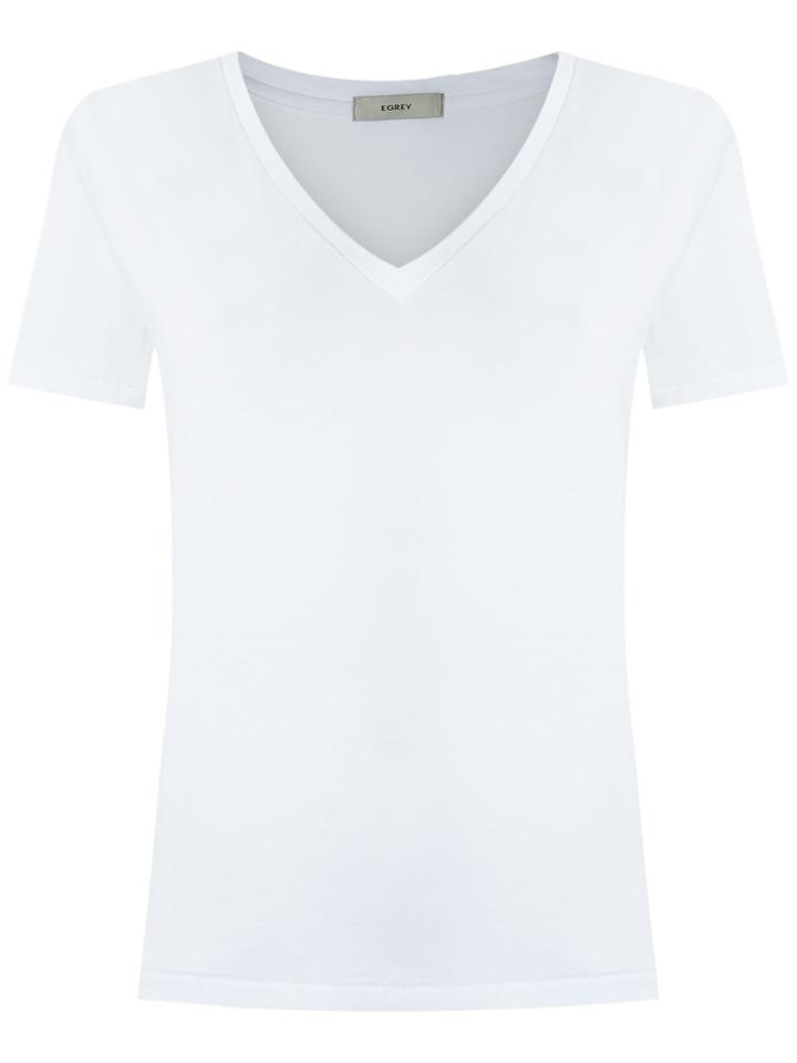 Egrey V Neck T-shirt - White