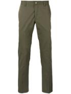 Moncler - Slim Chino Trousers - Men - Cotton/elastodiene - 50, Green, Cotton/elastodiene