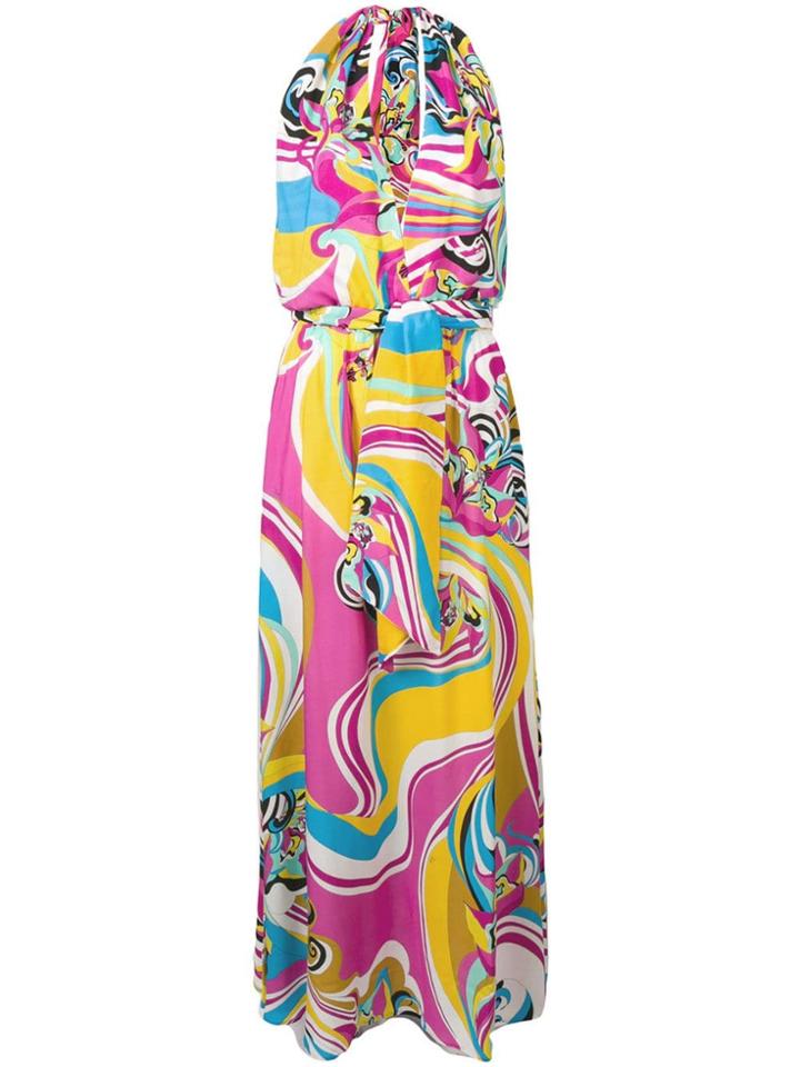 Emilio Pucci Abstract Print Maxi Dress - Pink