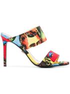 Versace Printed Slip-on Mules - Multicolour