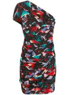Iro Cabinda Abstract-print Short Dress - Black