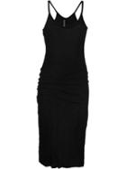 Rick Owens Lilies Fitted Tank Dress, Women's, Size: 44, Black, Viscose/cotton/polyamide