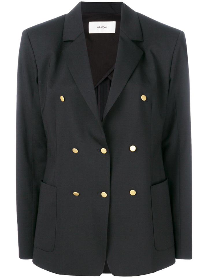 Mauro Grifoni Triple Breasted Blazer - Black