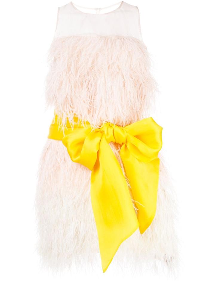 Cynthia Rowley Feather Party Dress - Pink