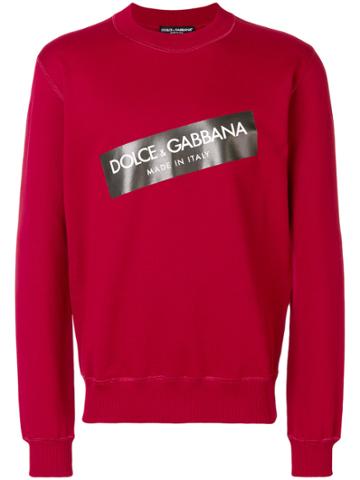 Dolce & Gabbana Logo Tape Sweatshirt - Red