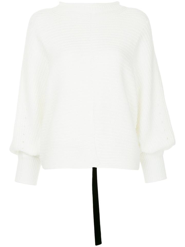 Maison Mihara Yasuhiro Tie Back Jumper - White