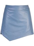 Michelle Mason Wrap Mini Skirt - Blue