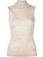 T By Alexander Wang Fine Knit Ribbed Top, Women's, Size: Medium, Nude/neutrals, Wool