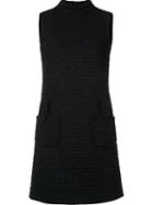 Giamba Jacquard Pocketed Dress, Women's, Size: 44, Black, Polyester/wool