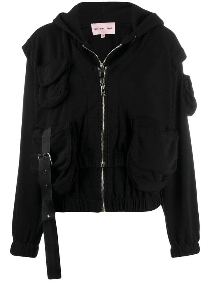 Natasha Zinko Multi-pocket Hoodie - Black
