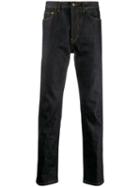 Saint Laurent Contrast Stitch Straight-leg Jeans - Blue
