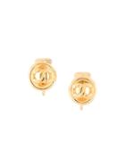 Chanel Pre-owned Mini Cc Earrings - Gold