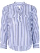 Veronica Beard Striped Shirt, Women's, Size: 10, Blue, Cotton